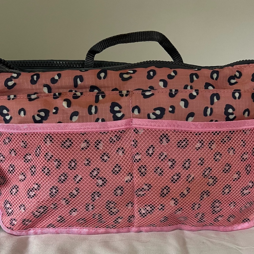 Pink Leopard Print Organizer Bag - Picture 2 of 7